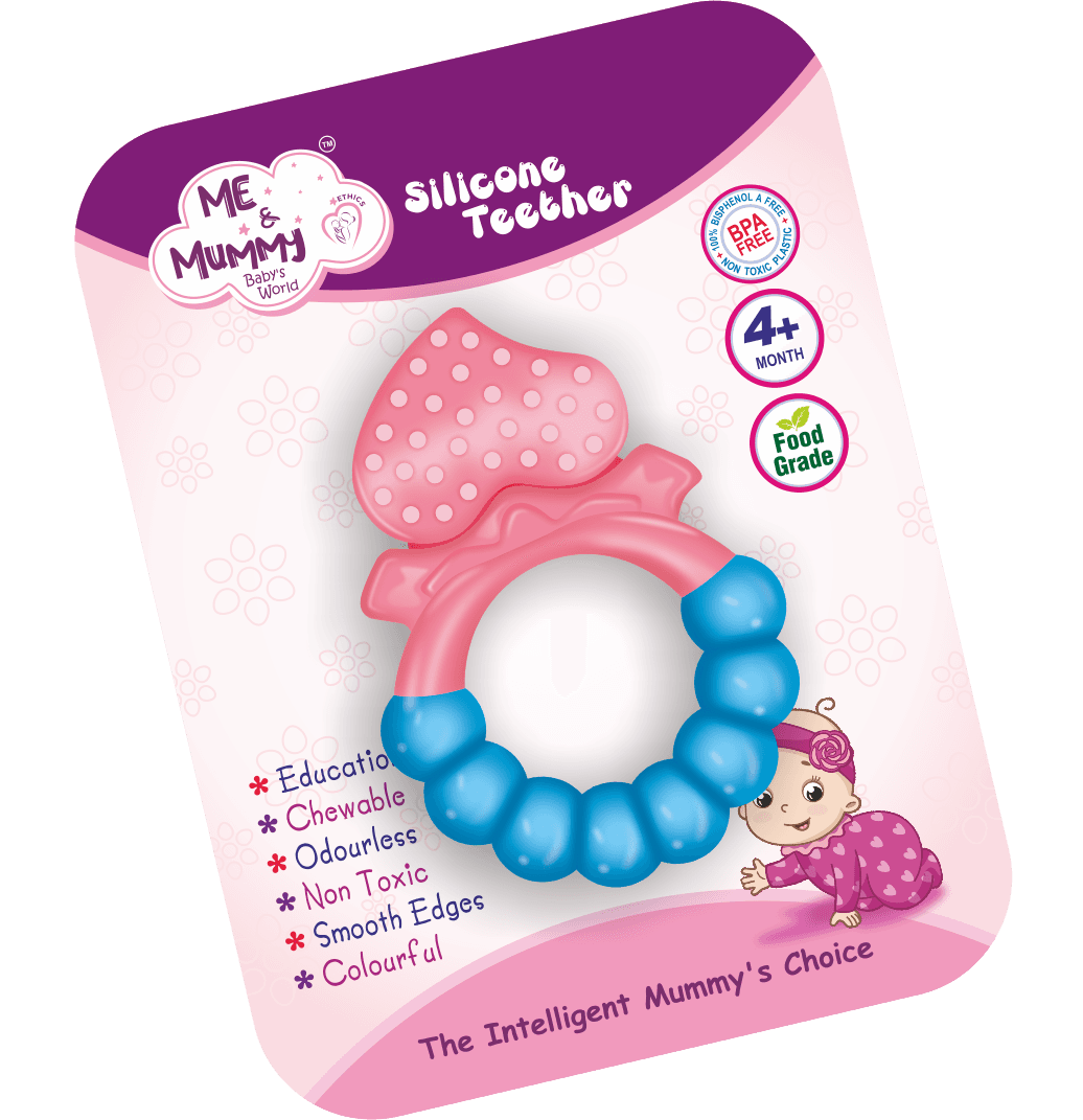 Strawberry Silicone Teether with Ratle