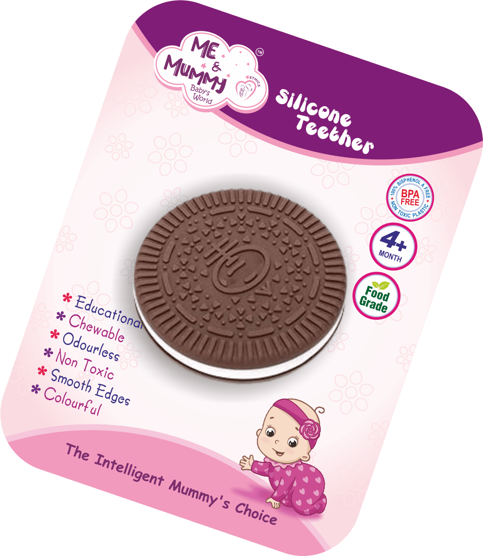 Oreo Silicone Teether with Ratle